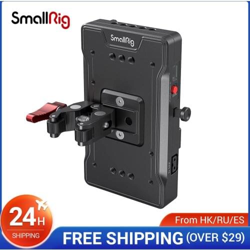 SmallRig V Mount Battery Adapter Plate with Crab-Shaped/Crab-Shaped /Adjustable Arm Clamp 3202/3203/3204