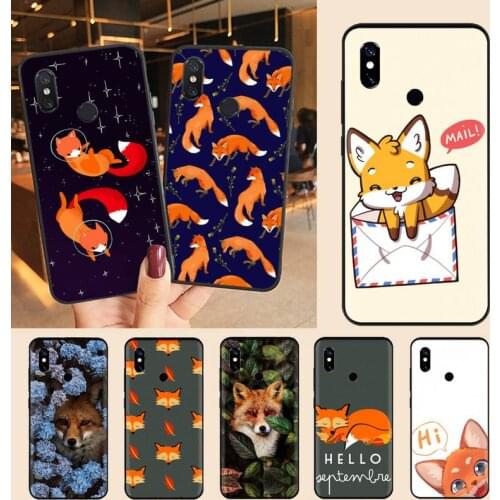 Cute cartoon animal fox Phone Case For Xiaomi Redmi note 7 8 9 t max3 s 10 pro lite Luxury brand shell funda coque