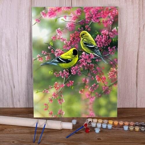 Bird Animal Painting By Numbers Complete Kit Oil Paints 40*50 Canvas Painting Wall Paintings Crafts For Adults Wholesale