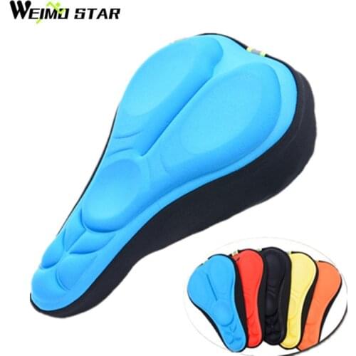 Weimostar 3D Soft Bicycle Saddle Cycling Silicone Seat Mat Thick Sponge Mountain Bike Saddle Seat Cover Bicycle Parts Equipment
