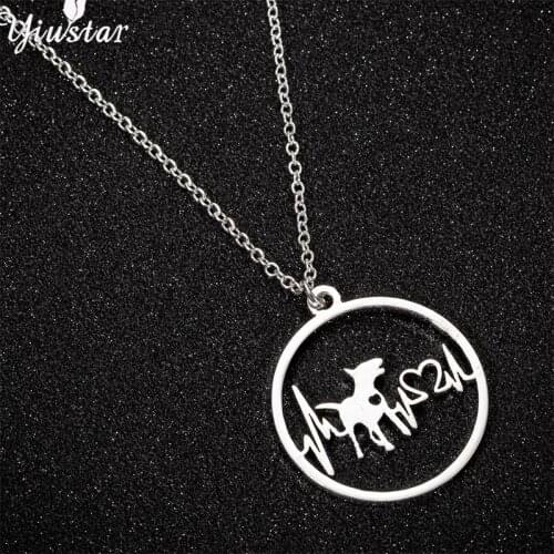 Yiustar Stainless Steel Necklace Origami Aniaml Necklace Lovely Heart Dog Pendant for Engraving Women Girls Boys Jewelry