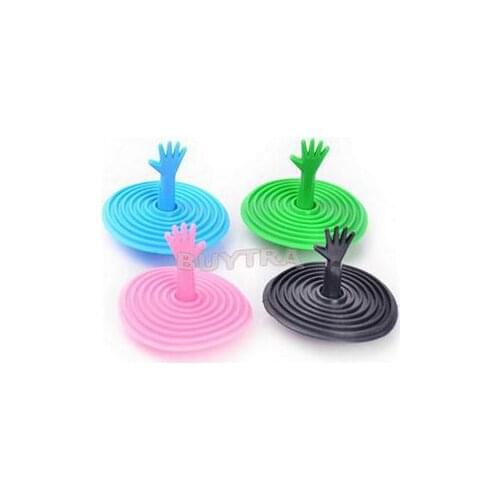 1Pcs Cute Sink Plug Washroom Products,Lovely Hand Shape Water Rubber Sink Bathtub Stopper Home Decor