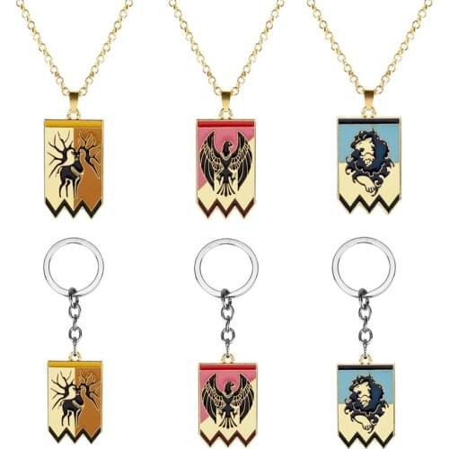 Anime Fire Emblem Chain Women Necklaces Jewelry Lovers Trendy Animal Girls Collares Collier Lion