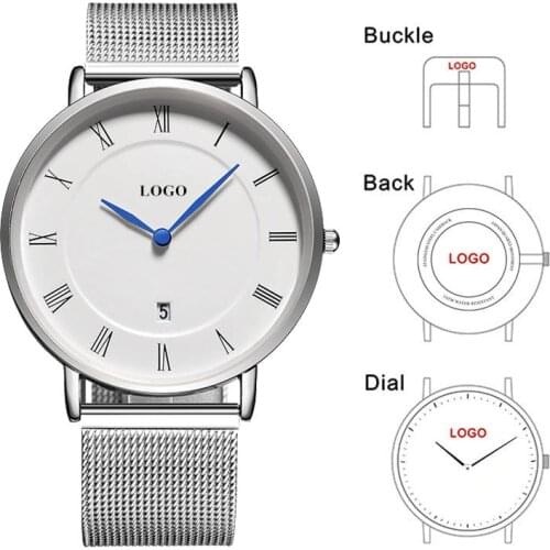 B-8210B Roman Numerals Watch for Girlfriend/Boyfriend Custom Logo and Name Watch Word Minimalist OEM Branding Watch Dropshipping
