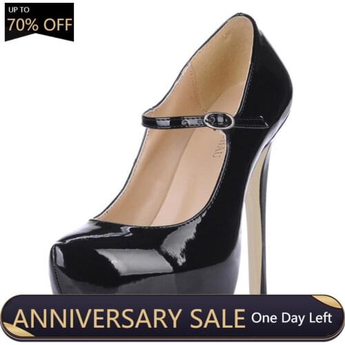 Sexy Patent Bridal Party Round Toe Stiletto Platform Women Pumps Scarpe da Donna Tacco Alto a Spillo da Sera Lackleder 3463B-b2