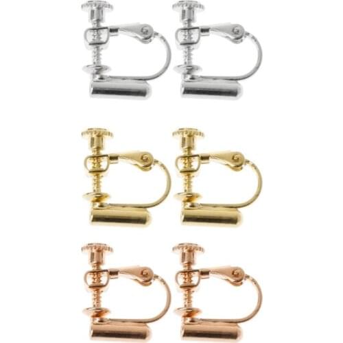 1 Pair Clip on Earring Converters No-pierced Ears Turn Any Studs Into A Clip-On Jewelry Accessories