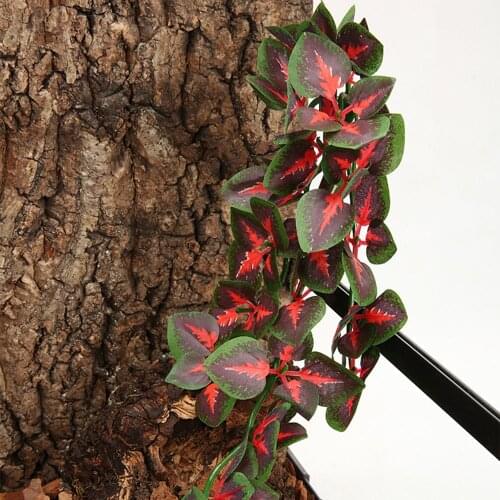 1PC Lizard Habitat Vine 30/40/50cm Artificial Plant Vine Reptiles Simulation Plant for Fish Tank Terrarium Decor