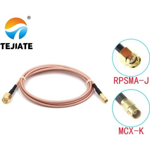 1PCS TEJIATE Adapter Cable MCX To SMA MCX-K Convert RPSMA-J 8-90CM 1M 1.5M 2M Length Connector RG316 Wire