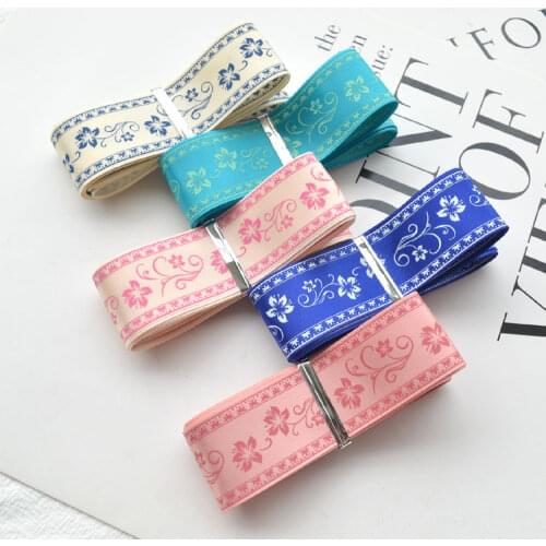 1 Yards/lot) 25mm Printed Trim Geometric Ribbons DIY Handmade Wrapping Wedding Party Hair Bow Decoration Art Sewing Accessories