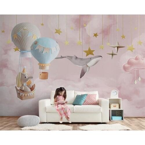 Beibehang Nach Nordic hand-gemalt einfachen wolken neue kinderzimmer hintergrund papier peint tapete tapeten wohnkultur