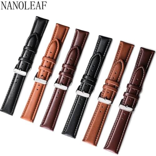 NANOLEAF Quick Release Leather Watch Bands for Men 18MM 20MM 22MM Replacement Strap Soft Comfortable Casual Classic Wristband