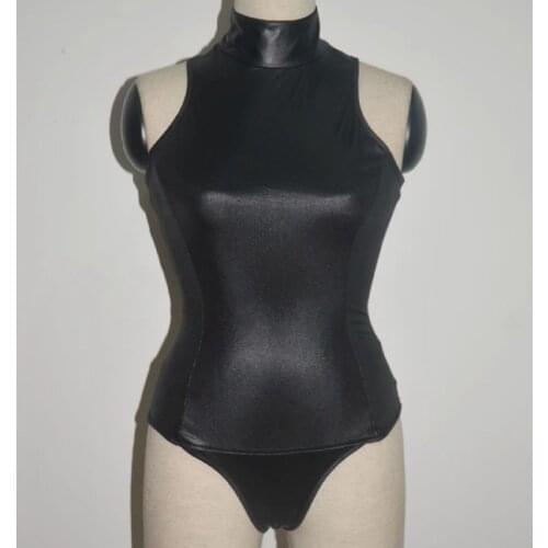 Woman Cosplay Onesies Erotic Abuse Masochism Tight Beam Shackle Bag Gloves Bodysuits Patent Leather Cosplay Costumes For Couples