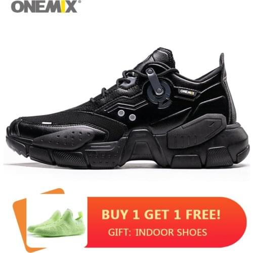 ONEMIX New Mens Running Shoes Technology Style Damping Breathable Sport Shoes Comfortable Men Jogging outdoor Walking Sneakers