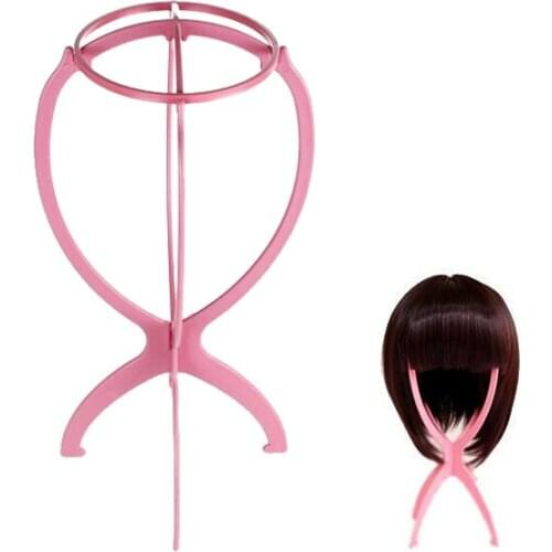 Hot Sale Portable Folding Plastic Stable Durable Wig Hair Hat Cap Holder Stand Display Tool Wig Stand