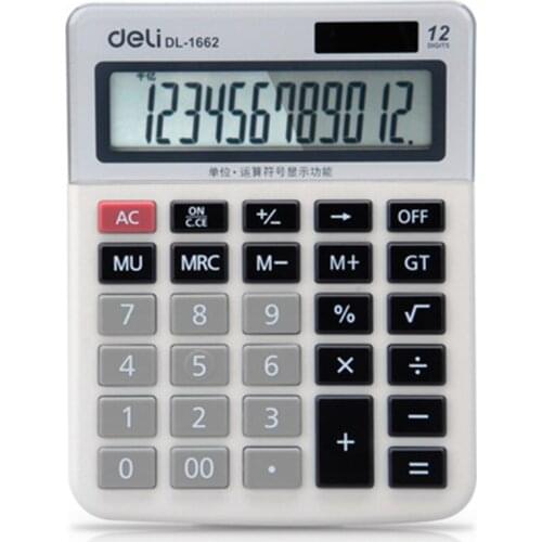 DL 1662A desktop calculator display unit function double power supply calculator power office stationery for office supplies