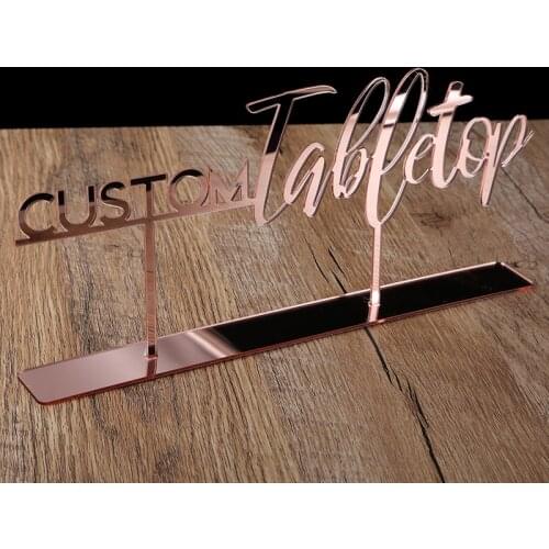 Tabletop Sign Personalized Wedding Table decoration Custom Name Calligraphy Hashtag Free Standing Reception Decor Event Party