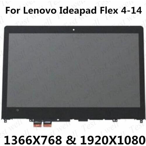 Original 14'' LCD Touch screen Assembly with Frame replacement for Lenovo Ideapad Flex 4-14 Flex 4 14 1470 1480 1435