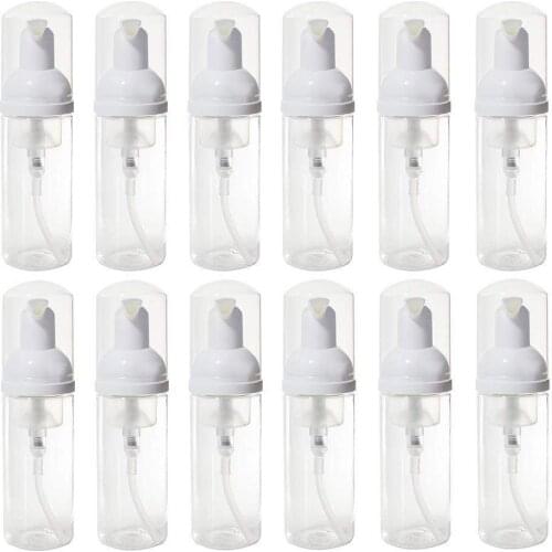 18 Pack 50 M L Foam Dispenser Bottle Plastic BPA Free Refillable Mini Foaming Soap Dispenser Pump Bottles -for Travel