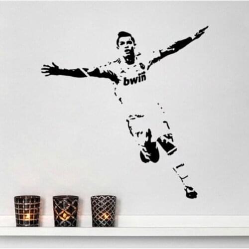 POOMOO Wall Sticker, Boys Room Wall Decal Soccer Ball Football Wall Sticker Decal Vinyl Home Decor 73X75CM