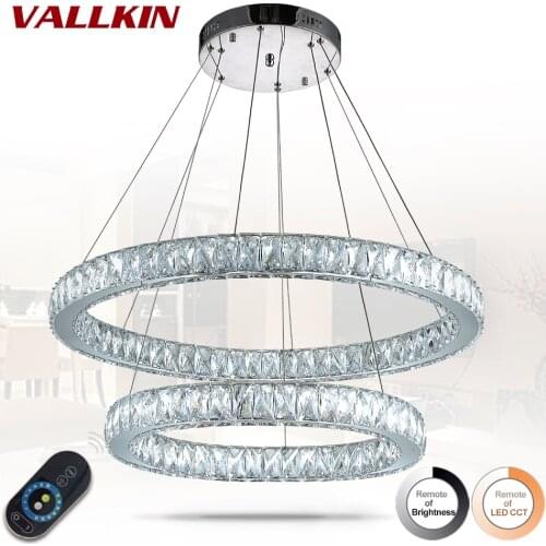 Dinning LED Crystal Pendant Light Popular Diamond Ring Crystal Pendant Lights Modern LED Circles Hanging Lamp Decoration Lamps