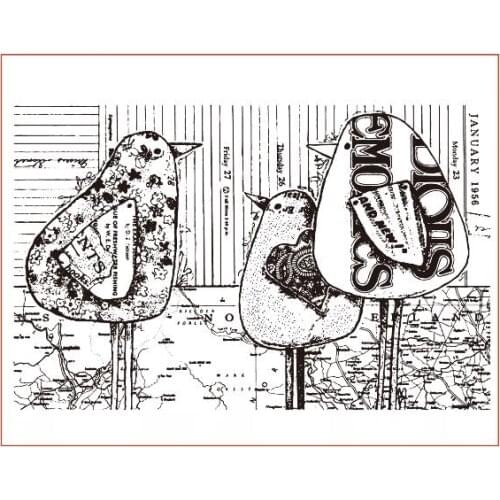 Birds Transparent Clear Silicone Stamp/Seal for DIY scrapbooking/photo album Decorative clear stamp sheets B0181