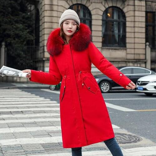 Parker Work Clothes Cotton Padded Clothes Womens Winter Middle And Long 2021 New Korean Loose Waist Cotton Padded Jacket And Ve