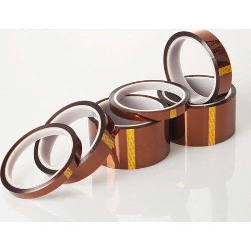 1 Piece Width 3/5/8/10/15/20/25mm Length 30M Kapton-Type Heat Resistant High Temperature Polyimide Adhesive Tape Insulation