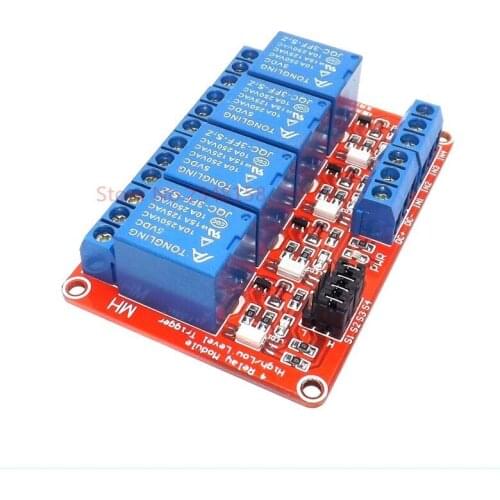 Thinary Electronic 5V 4 Channel 4 Road Relay Module with Optocoupler Isolation Supports High and Low Trigger