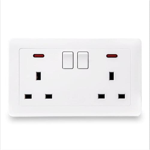 AC 100~250v 13A EU Standard Universal Socket Multi-Functional International Two Five-Hole Socket With Switch