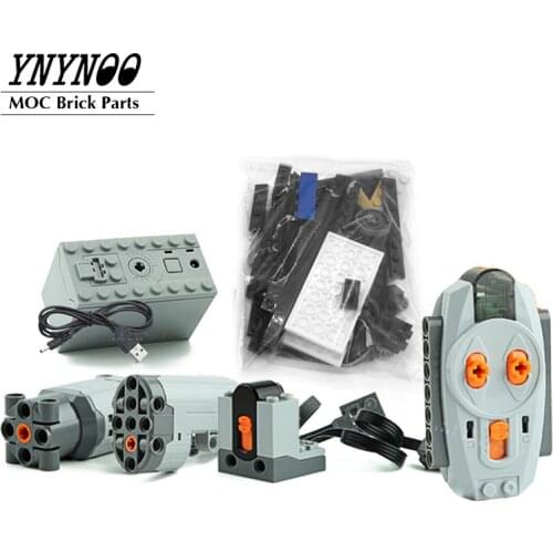 High-Tech Customize Mustangs Modified Electric RC IR Motors Racing Kit MOC Building Blocks Toy fit for 10265 Fords Cars