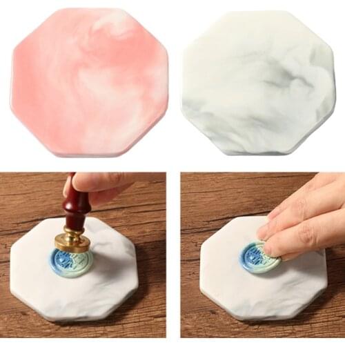 X6HD Octagon Cooling Demoulding Plate Pad Cover Wax Seal Stamp Sealing Beads Pads Envelope Wedding Packaging Gifts
