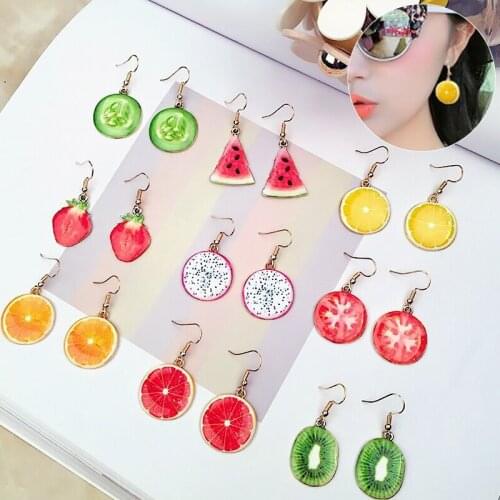 WomenS Fruit Earrings Korean Stud Earrings For Women Vintage Earring Set 2021 Trend Earings Female Jewelry Gifts New Fashion