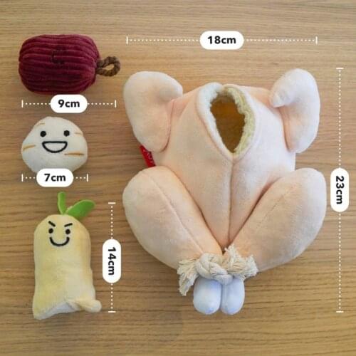 Dog Chew Toys Pet Jouet Chien For Small Dogs Puppy Chat Pour Plush Chicken Soup Squeak Treats Snuffle Mat Interactive Bite Toy