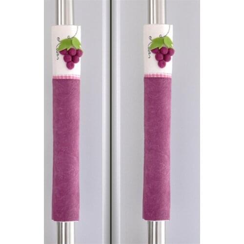 1 Pair Cotton Refrigerator Handle Cover Practical Doorknob Door Handle Cover Double-door Fridge Gloves Mayitr Kitchen Tools