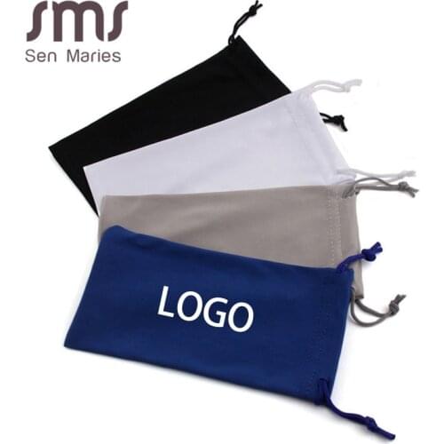 1pcs Microfiber Sunglasses Pouch Women Men Cloth Bag Sunglasses Case Protector Container Support Customized Eyewear LOGO