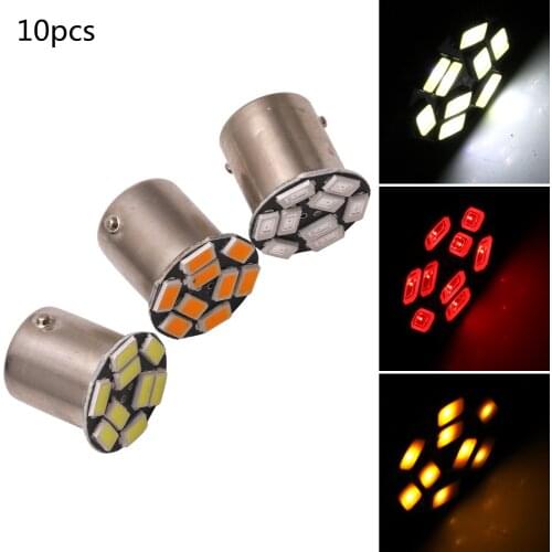 10PC BA15S P21W Brake Lights Car Tail Bulb Auto Reverse Lamp 1157 Bay15d Led 1156 9smd 5630 3730
