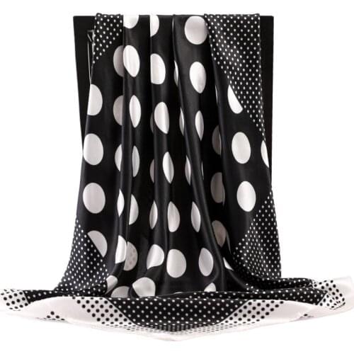 2021 Popular Letter Beach Handkerchief Summer Print Silk Scarves Female Dustproof Square Kerchief New Sunscreen 90X90CM Shawls