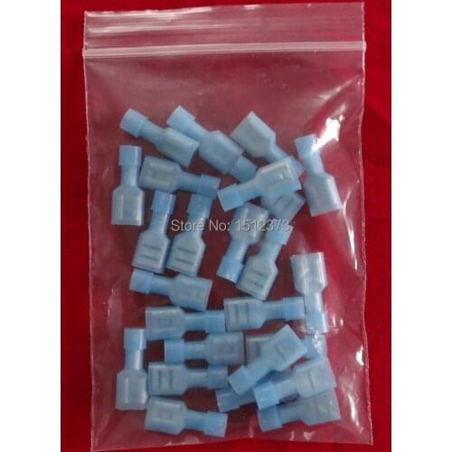 25piece/bag Double Crimp Nylon Full-insulating Female terminl 16-14AWG(1.5-2.5 square meter) FDFNY2-250 blue color