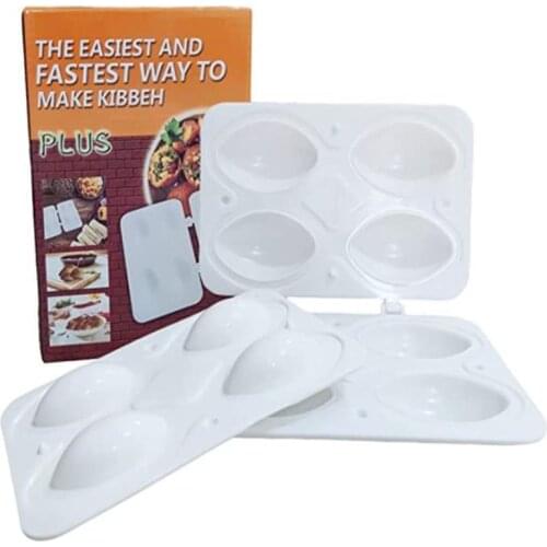 4 Holes 2021 New Manual Kibbeh Express Meatball Maker Meatloaf Mold Press Minced Meat Processor Cake Desserts Pie Kitchen Tools