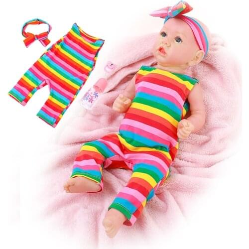 55CM Cute Pouting Baby Real Soft Silicone Material Doll Body Toddler Toys Babies doll Reborn Baby Doll Lifelike As Children Gift