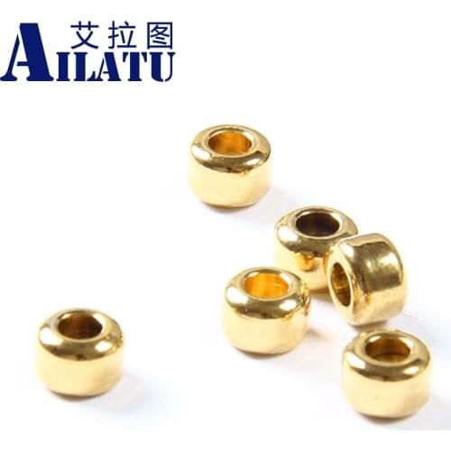 Ailatu Column Shape Accesorries Spacer Beads Made of Copper Fit DIY Fashion Jewelry Bracelet