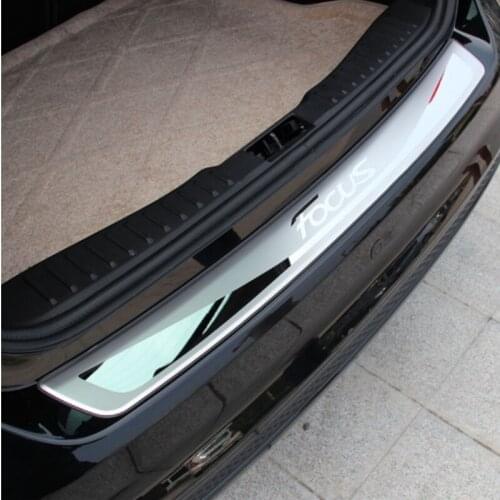 Car Styling Accesories For Ford Focus 2012-2015 5dr Hatchbac Stainless Steel Rearguards Back Rear Trunk Door Sills Scuff Plate