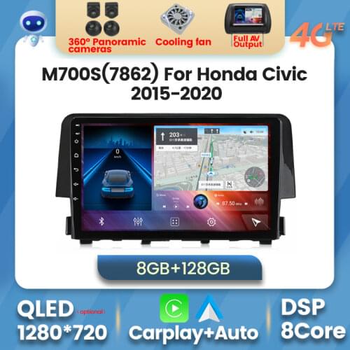 MEKEDE IPS Android 10 For Honda Civic Car Radio Automotivo Car DVD Multimedia Player Auto GPS Navigation Stereo 4G 6+128G 2016