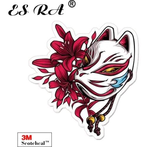 8/13CM Car Stickers Decals Vinyl Waterproof Japanese Fox Mask Laptop Pegatinas Matt for Luggage Window Wall Helmet Motor Bottle