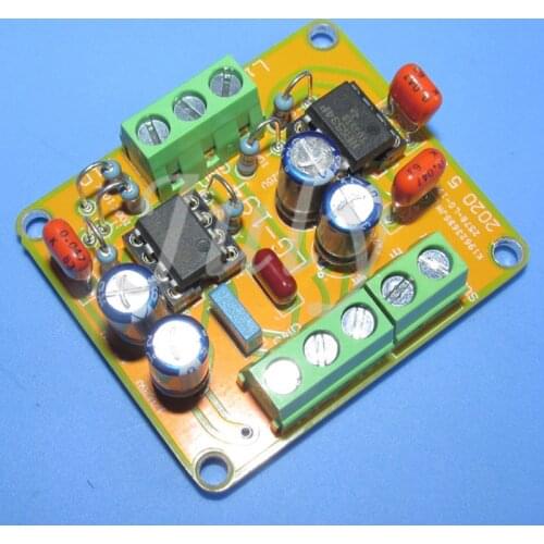 NE5534 subwoofer electronic crossover circuit board, stereo amplifying bass crossover signal output, LG194