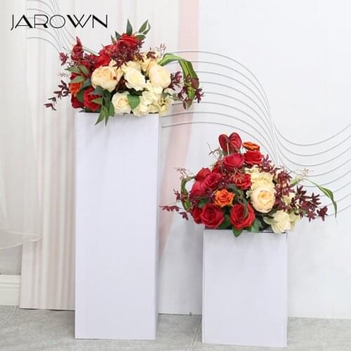 JAROWN Customize Wedding Flower Half Ball Table Centerpiece Decor Artificial Red Champagne Floral Auditorium Front Pillar Decor