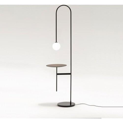 Concise Designer Tea Table Floor Lamp Northern Europe Originality Personality Bring Tray A Living Room Bedroom Study Land Lamp