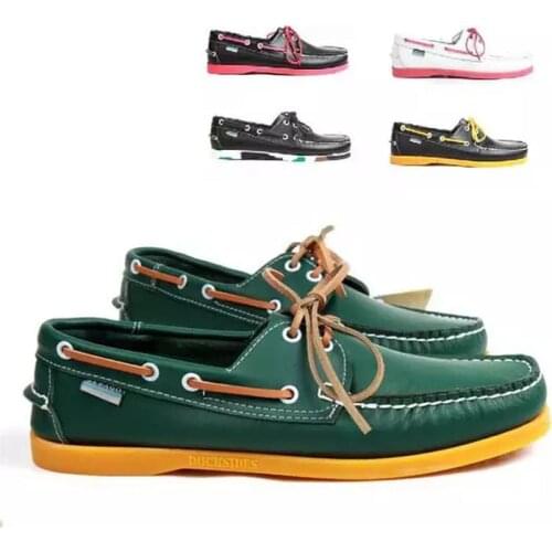 Men Genuine Leather Driving Shoes Docksides Classic Boat Shoes Brand Design Flats Loafers For Homme Femme Women Casual shoes
