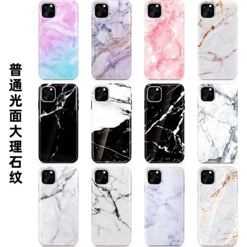 Thicken Granite Stone Marble Black Phone Case For iPhone SE 2020 12 Mini 11 Pro XS Max XR X 7 8 Plus Soft Silicone Back Cover