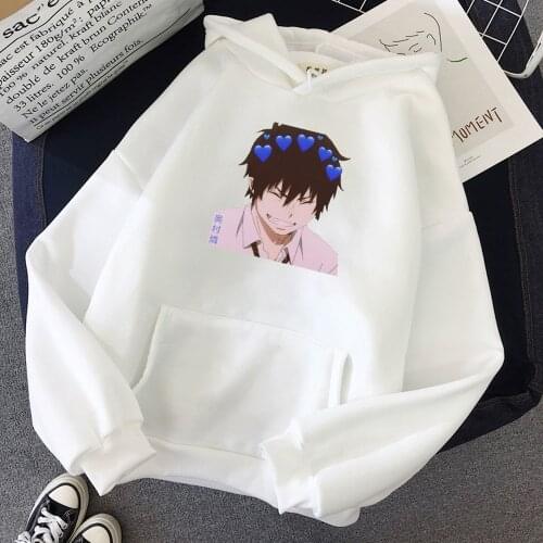 Autumn ao no exorcist hoodie oversize student anime Sweatshirt Casual Top Fashion Print Graphic Hooded Sweatshirts Long Sleeve